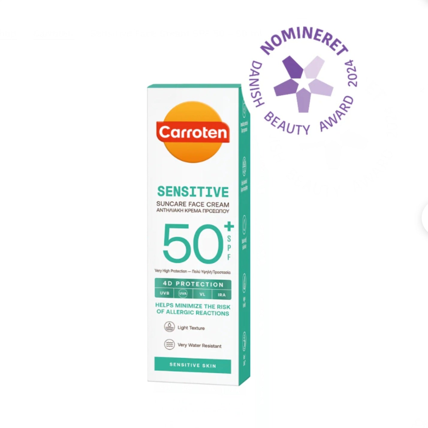 Sensitive Face Cream SPF 50 - 50 ml