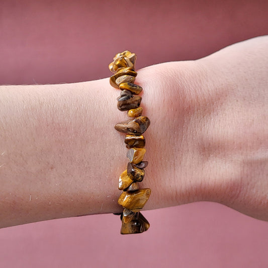 Tigerøje chip armbånd